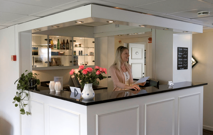 hotell blå blom reception