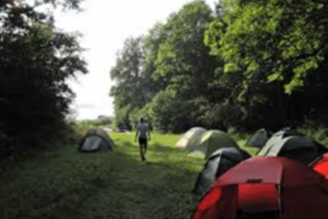 Tält på Grinda tältplats